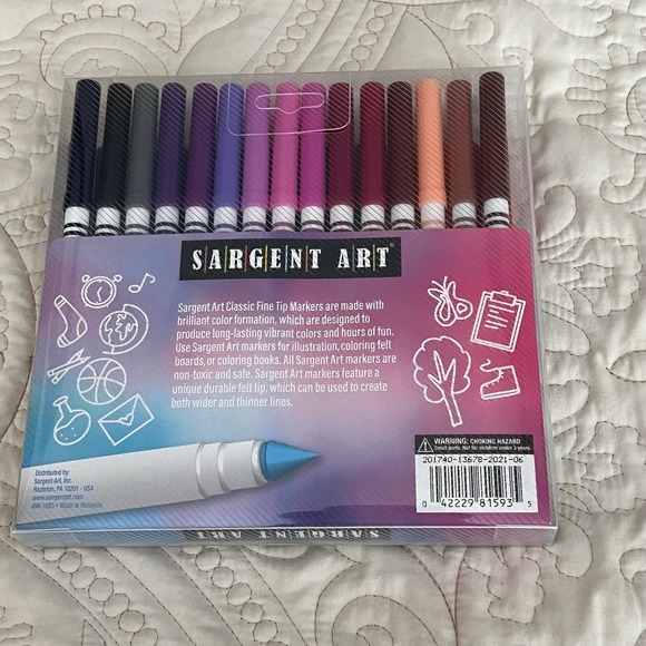 Sargent Art Classic Fine Tip Markers 30 in case NEW - Picture 2 of 6